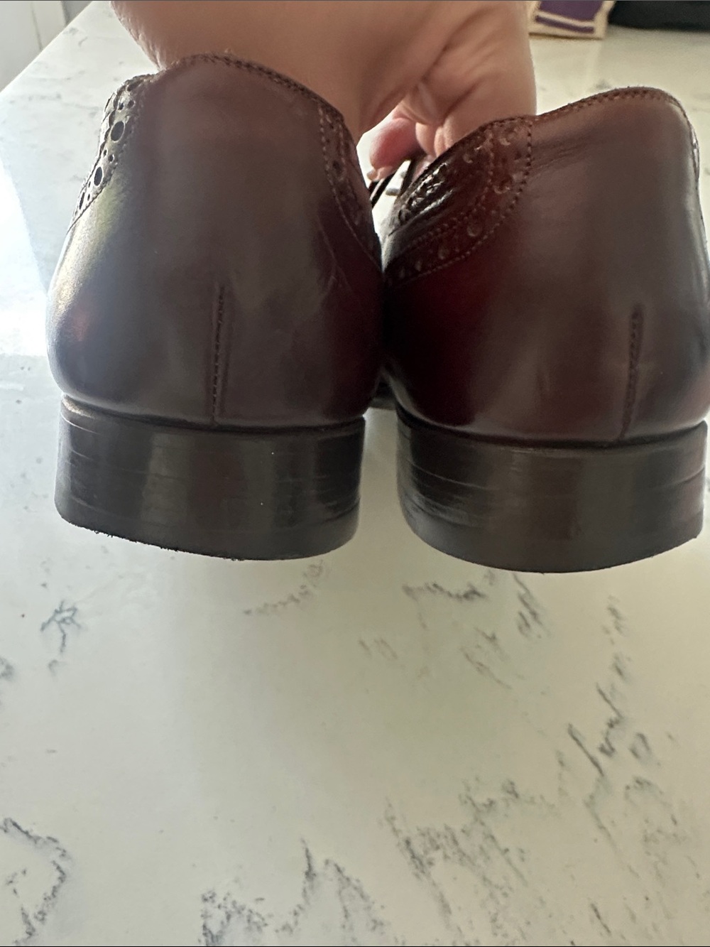 Magnanni Brown Leather Brogue Oxfords - Picture 7 of 8